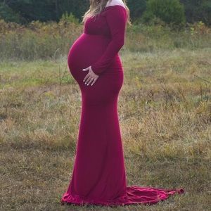 Red Maternity Shoot/Baby Shower Dress